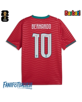 Portugalia Bernardo Silva #10 Tricou Fotbal Replică Mondial 2026 Barbati Acasa